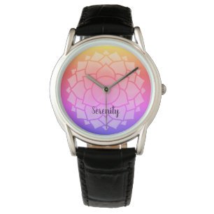 Customisable Chakra Design Personalised Name Ombre Watch