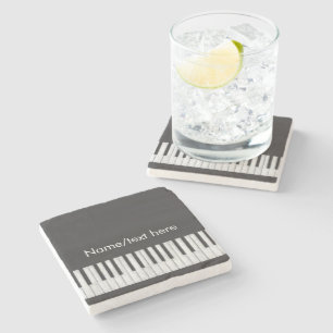 Customisable Chalkboard Keyboard Stone Coaster