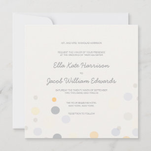 Customisable Champagne Bubbles Wedding Invitation