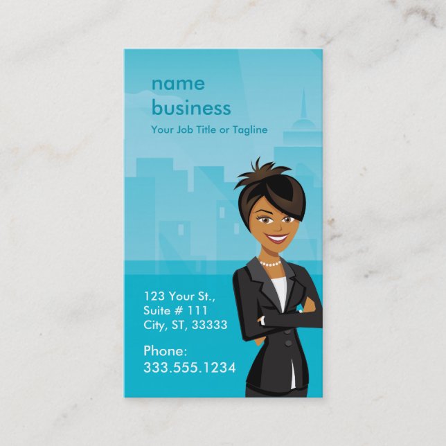 Customisable Character Business Card Vertical (Front)
