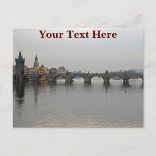 Customisable Charles Bridge, Prague Postcard