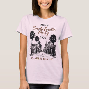 Customisable Charleston Bachelorette Party T-Shirt