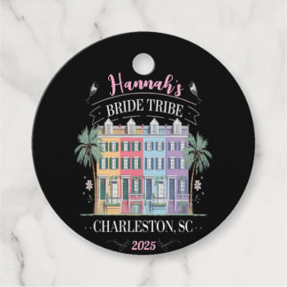 Customisable Charleston Bachelorette Party T-shirt Favour Tags