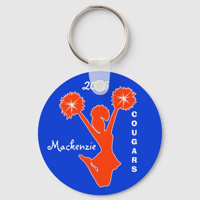 Customisable Cheer Keychains YOUR COLORS and TEXT (Front)