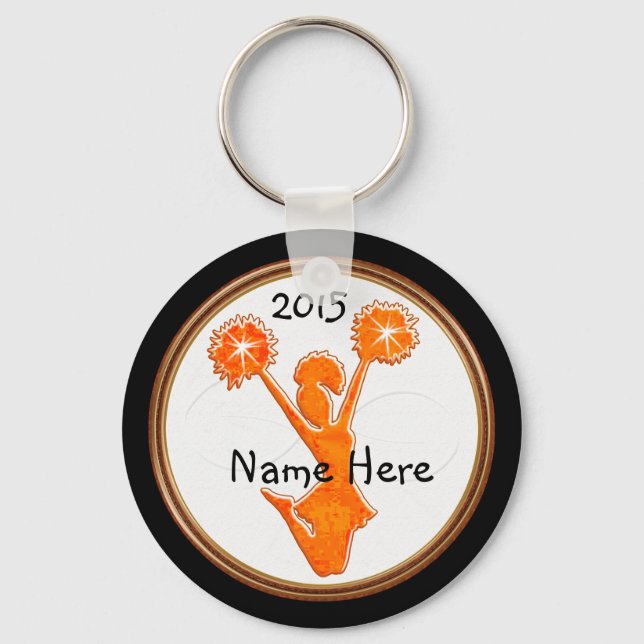 Customisable Cheer Party Favours Your Colours, Tex Key Ring (Front)
