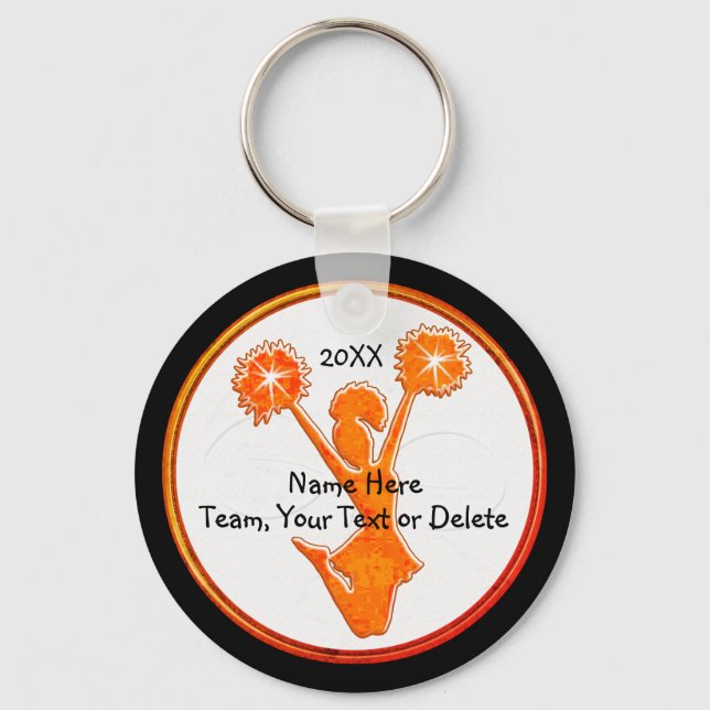 Customisable Cheer Party Favours Your Colours, Tex Key Ring (Front)