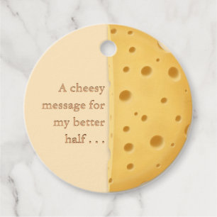 Customisable Cheesy Message Romantic Humour Favour Tags