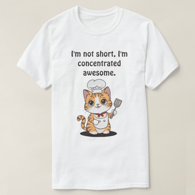 Customisable Chef Cat T-Shirt (Design Front)