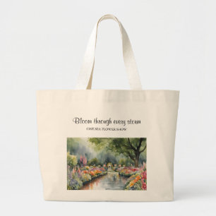 Customisable Chelsea Flower Show Watercolour Art Large Tote Bag