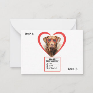 Customisable Chesapeake Bay Retriever Valentine Card