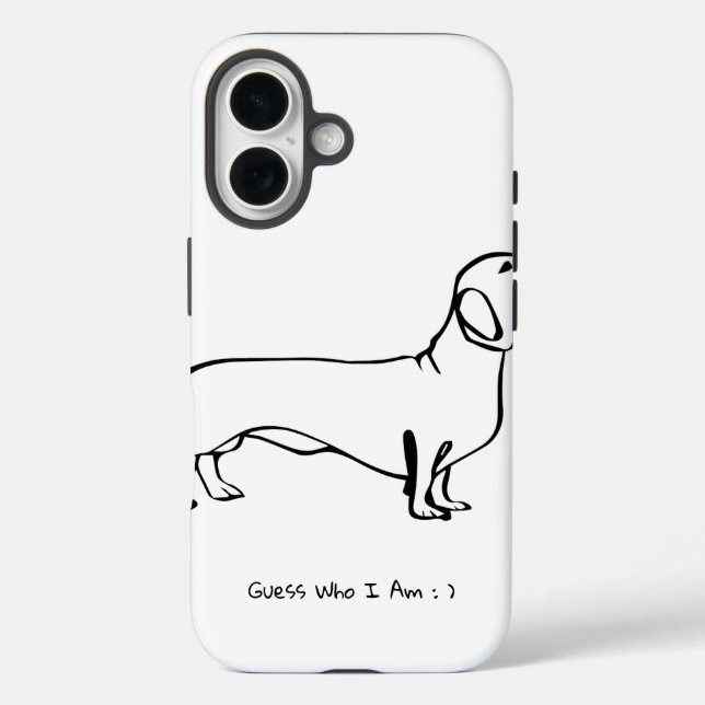 Customisable Chic Dachshund Design Case-Mate iPhone Case (Back)