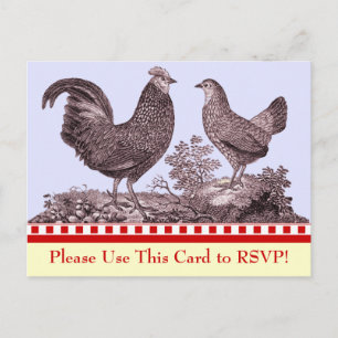Customisable Chicken BBQ RSVP Response Card