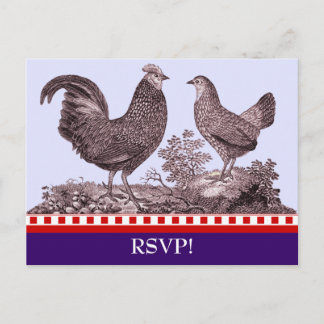 Customisable Chicken BBQ RSVP Response Card