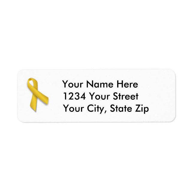 Customisable Childhood Cancer Address Label (Front)