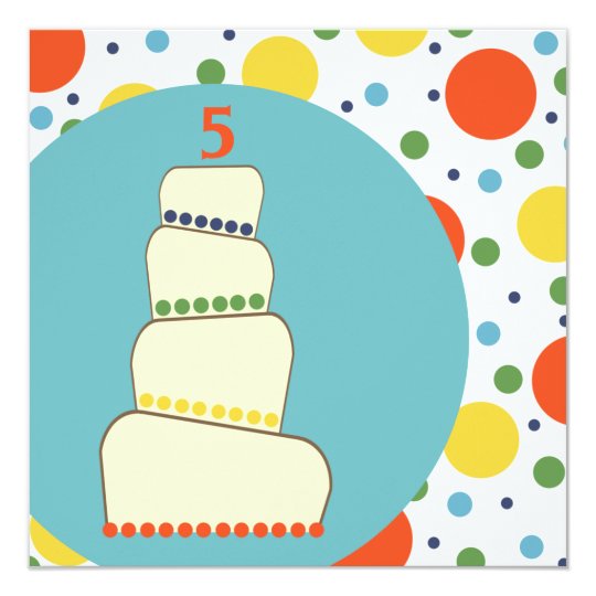 Customisable Child's Birthday Invitation - Dots