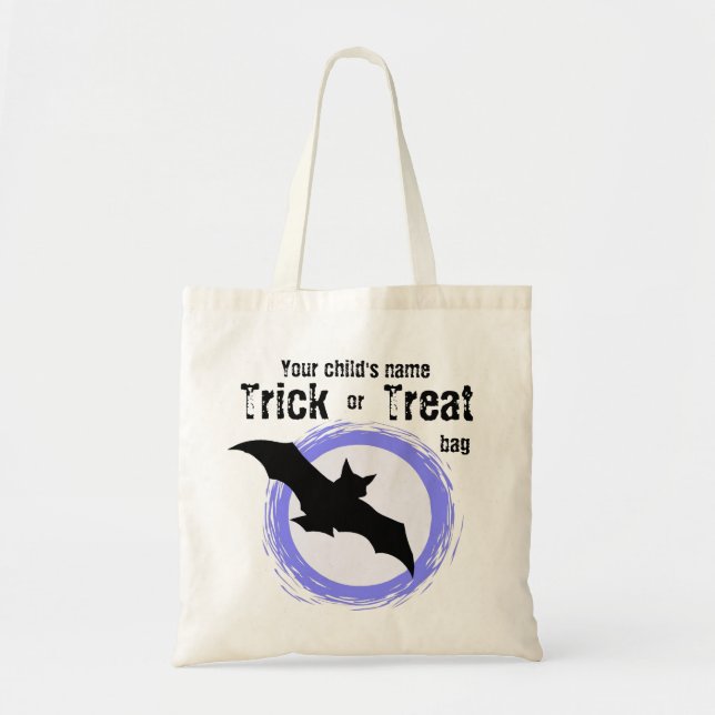 Customisable Child's Trick or Treat Bat Bag (Front)