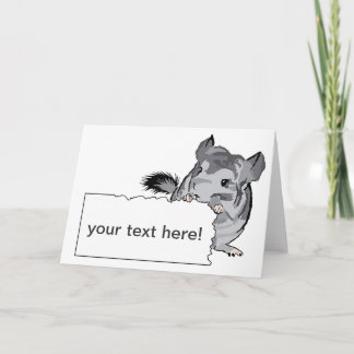 Customisable Chinchilla greeting birthday card