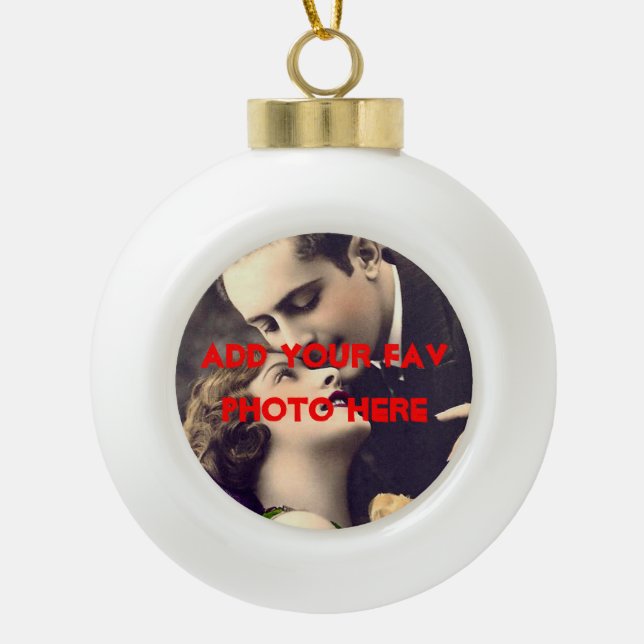 Customisable Chirstmas Ball Ornament - Your Photo (Front)