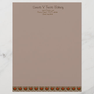 Customisable Chocolate Cake BakeryLetterhead Customized Letterhead