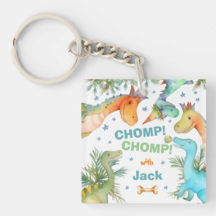 Customisable CHOMP! CHOMP! Dinosaur Keychain