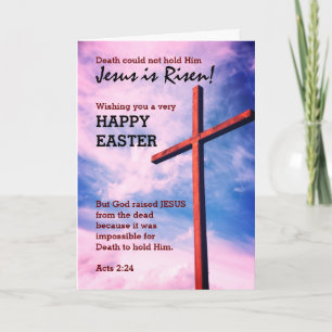 Customisable Christian JESUS IS RISEN Happy Easter Holiday Card