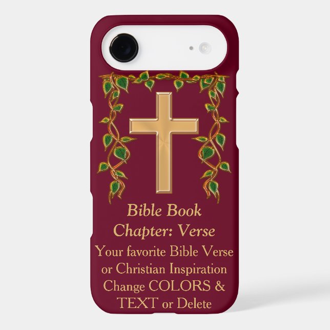 Customisable Christian Phone Cases YOUR TEXT (Back)