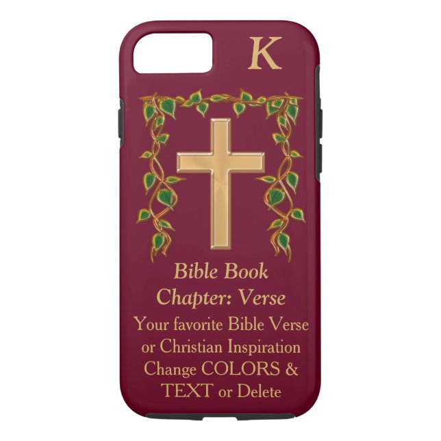 Customisable Christian Phone Cases YOUR TEXT (Back)