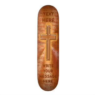 Customisable Christian Skateboards w/ Copper Cross