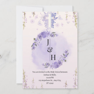 Customisable Christian Wedding Invitation 
