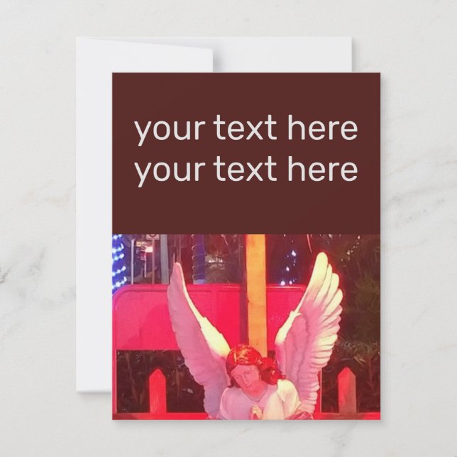 customisable christmas angel card (Front)