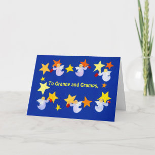 Customisable Christmas Card - Angels