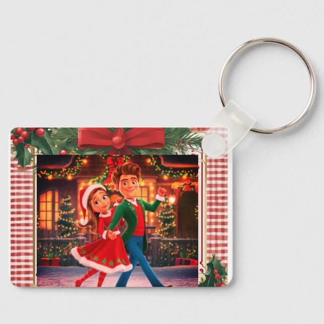 Customisable Christmas Cartoon Keychain (Front)