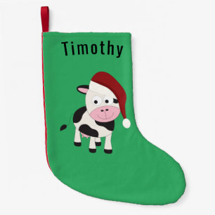 Customisable Christmas Cow Small Christmas Stocking