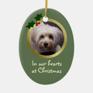 Customisable Christmas Dog Memorial Ornament