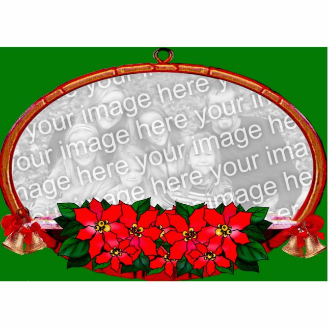 Customisable Christmas Frame Ornament Photo Sculpture Decoration (Front)