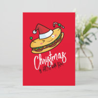 Customisable Christmas Hotdog cartoon