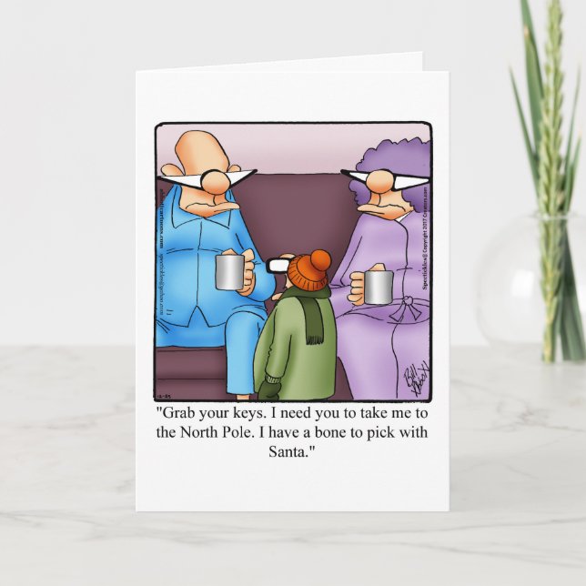 Customisable Christmas Humour Greeting Card (Front)