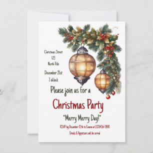 Customisable Christmas invite