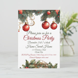 Customisable Christmas invite