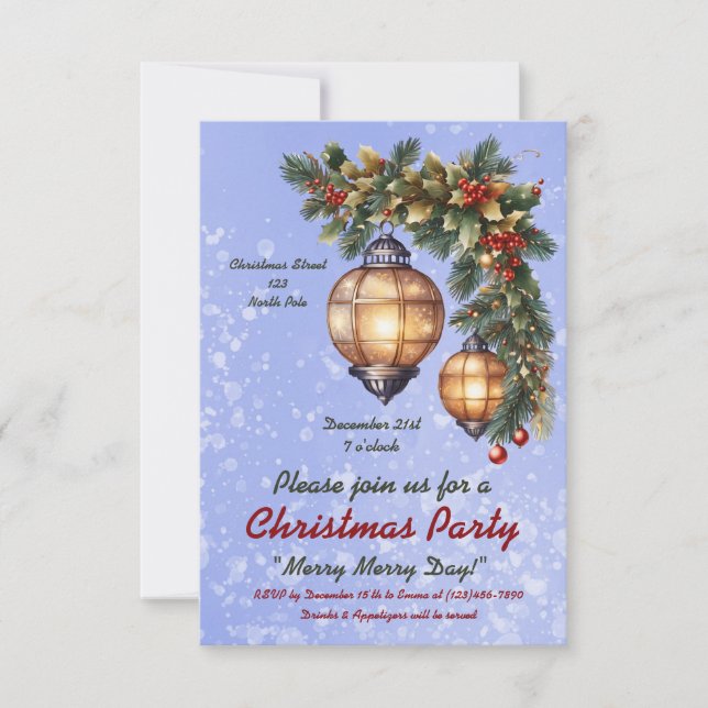 Customisable Christmas invite (Front)