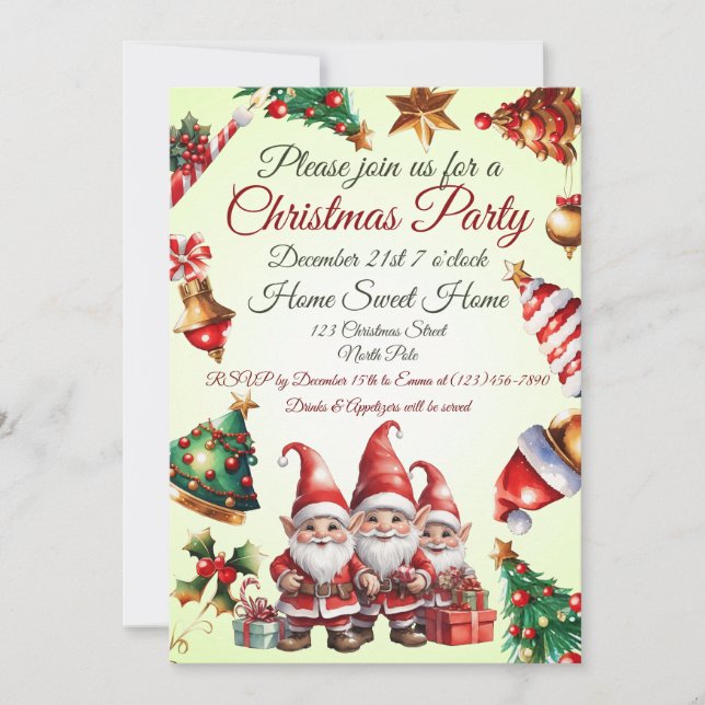 Customisable Christmas invite (Front)