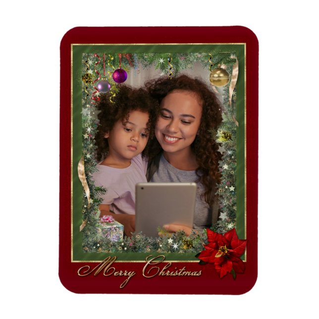 Customisable Christmas Magnet (upload your Photo)  (Vertical)