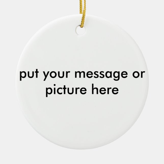 customisable christmas ornament (Front)