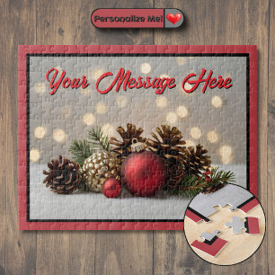 Customisable Christmas Ornament Jigsaw Puzzle