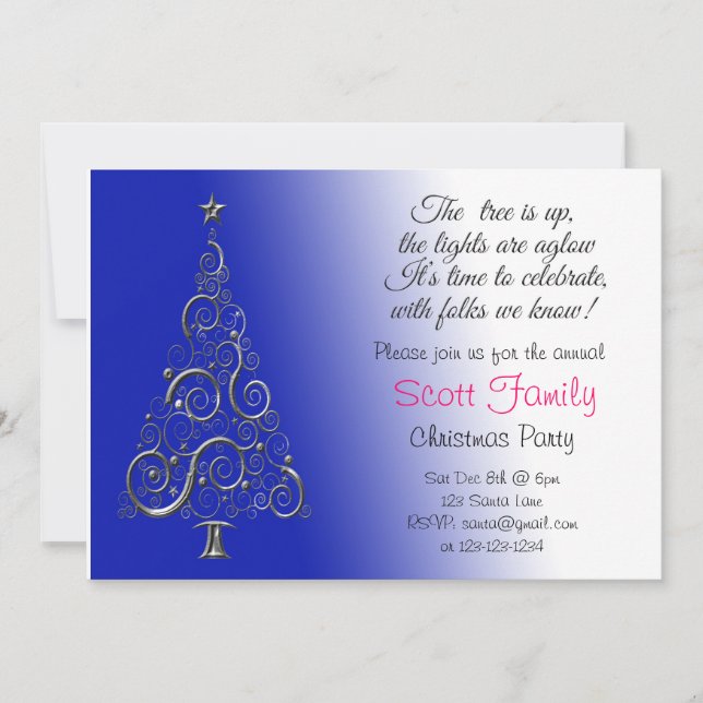 Customisable Christmas Party Invitation (Front)