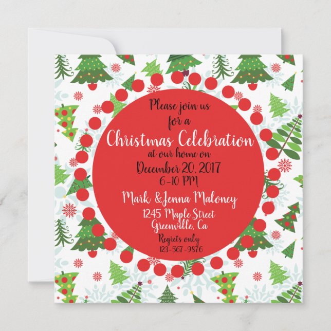 Customisable Christmas Party Invitations (Front)