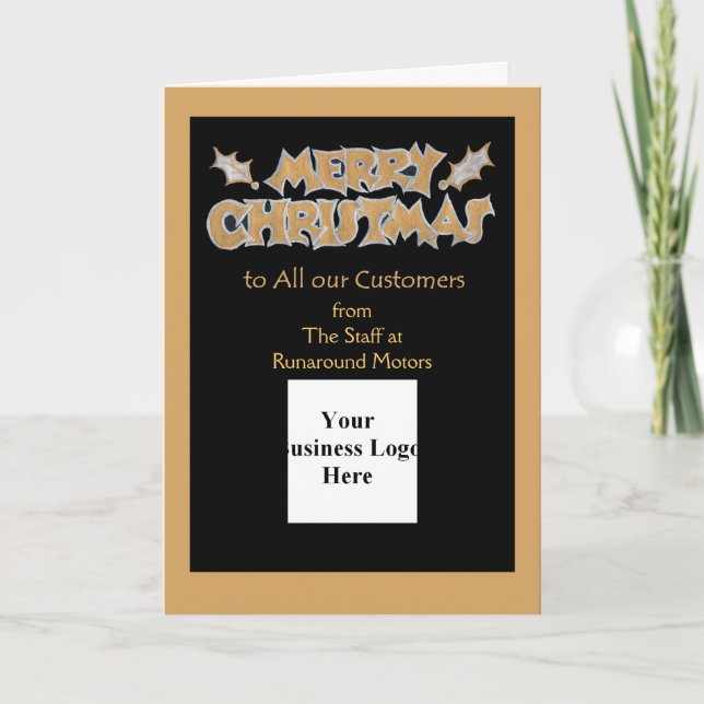 Customisable Christmas Photo Card for Business (Front)