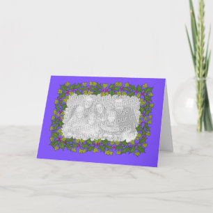 Customisable Christmas Photo Card - Holly Border