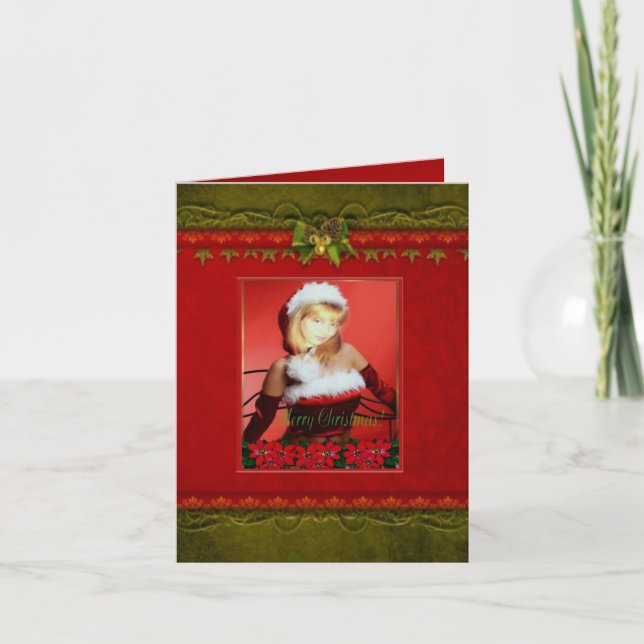 Customisable Christmas Photo Frame Card (Front)