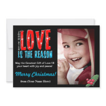 Customisable Christmas Photo Greeting Card 5x7